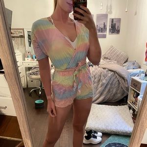 Forever 21 pastel tie dye cover up